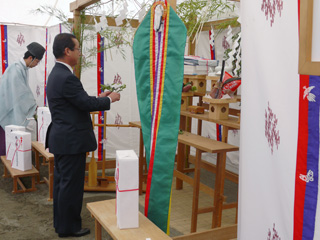 地鎮祭の様子